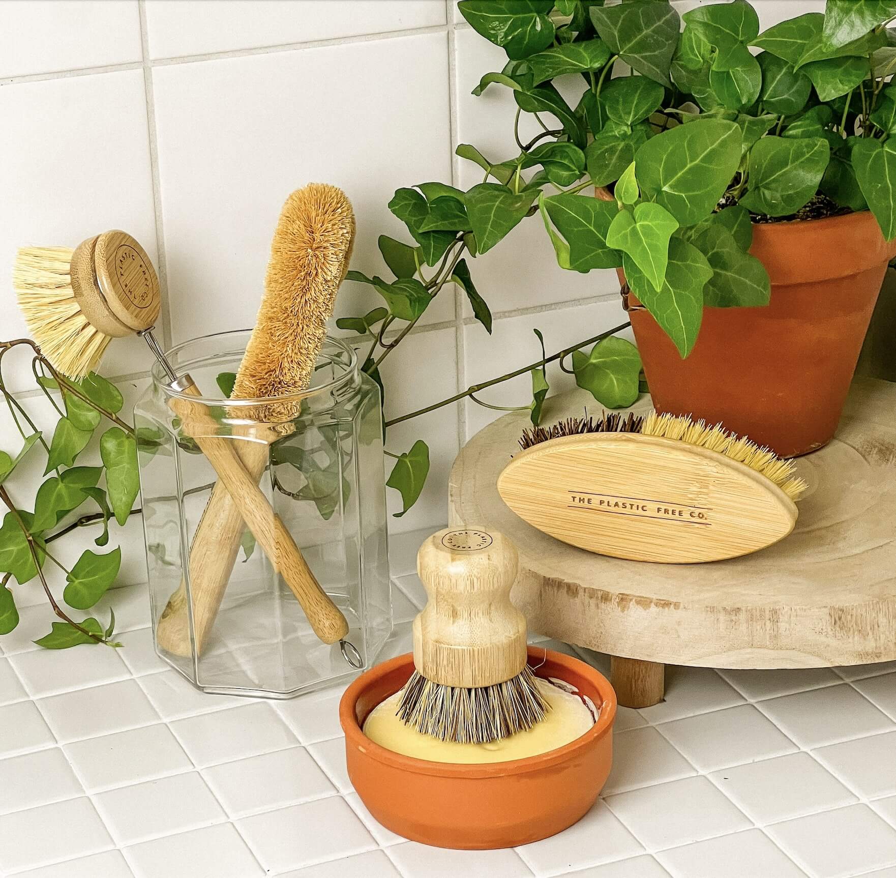 Zero-Waste Bamboo Dish Brush Bundle - The Plastic Free Co.